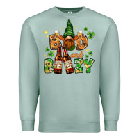 Seafoam St. Patrick's Bad and boozy with gnome Premium Sweatshirt - HowdyJamesFarm