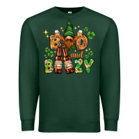 Sports Green St. Patrick's Bad and boozy with gnome Premium Sweatshirt - HowdyJamesFarm