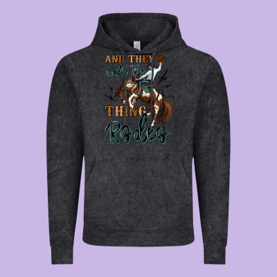 And They Call The Thing Rodeo Cowboy Vintage Hoodie Designed By Maliassmallbusiness