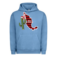 Pigment Pebble Blue Merry Christmas Urban Hoodie - CowhideDigitalArt