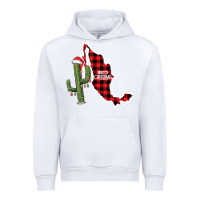 White Merry Christmas Urban Hoodie - CowhideDigitalArt