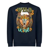 Navy wild west Heavyweight Sweatshirt - Artiststas