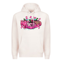Pale Pink Cancer pumpkins Cancer Awareness Premium Hoodie - HowdyJamesFarm
