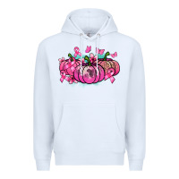 White Cancer pumpkins Cancer Awareness Premium Hoodie - HowdyJamesFarm