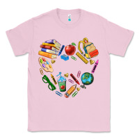 Bubblegum Pink teacher heart custom Classic Tee - NancyCooperArtShop