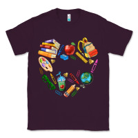Plum teacher heart custom Classic Tee - NancyCooperArtShop