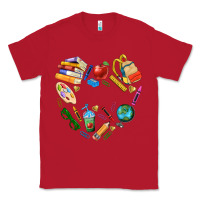 Red teacher heart custom Classic Tee - NancyCooperArtShop