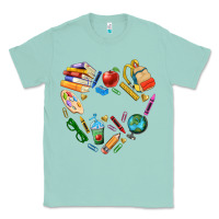 Seafoam teacher heart custom Classic Tee - NancyCooperArtShop