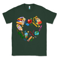 Sports Green teacher heart custom Classic Tee - NancyCooperArtShop