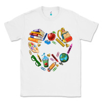 White teacher heart custom Classic Tee - NancyCooperArtShop