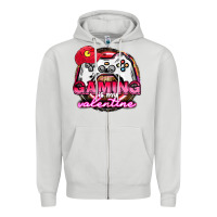 Dove Grey Gaming is my valentine Zipper Hoodie - HowdyJamesFarm