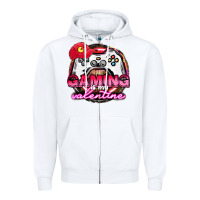 White Gaming is my valentine Zipper Hoodie - HowdyJamesFarm