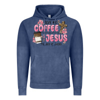 Vintage Denim give me coffee jesus Vintage Hoodie - MaliasSmallBusiness