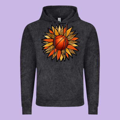 Basketball Sunflower Vintage Hoodie Designed By Jasminsmagicworld