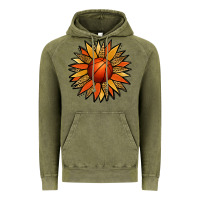 Vintage Olive Basketball Sunflower Vintage Hoodie - Jasminsmagicworld