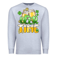 Heather Grey St.Patrick's Beer time Premium Sweatshirt - HowdyJamesFarm