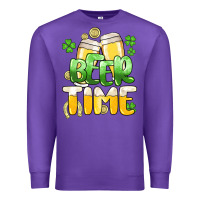 Purple St.Patrick's Beer time Premium Sweatshirt - HowdyJamesFarm