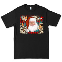 Black cowhide santa cookie socks background Premium Tee - AdoDesignShop