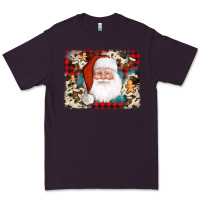 Plum cowhide santa cookie socks background Premium Tee - AdoDesignShop