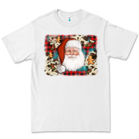 White cowhide santa cookie socks background Premium Tee - AdoDesignShop