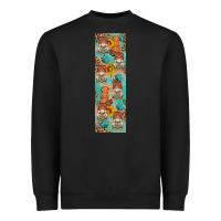 Black fall gnomes pen wrap 2 Heavyweight Sweatshirt - Artiststas