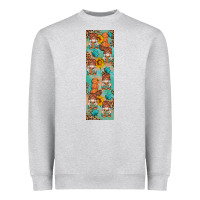 Heather Grey fall gnomes pen wrap 2 Heavyweight Sweatshirt - Artiststas