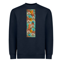 Navy fall gnomes pen wrap 2 Heavyweight Sweatshirt - Artiststas