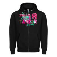 Black Stronger than Cancer Zipper Hoodie - HowdyJamesFarm