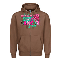 Chestnut Stronger than Cancer Zipper Hoodie - HowdyJamesFarm