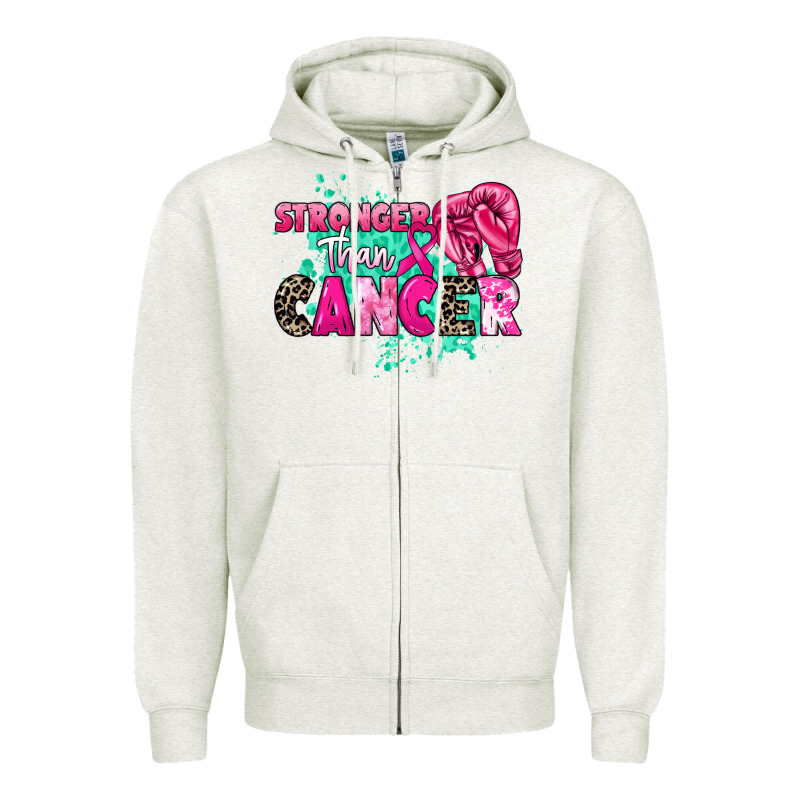 Stronger Than Cancer Zipper Hoodie by HowdyJamesFarm | Teevron