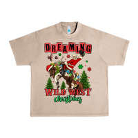 Dreaming Of A Wild West Christmas Cowboy Santa Urban Heavy Tee | Teevron