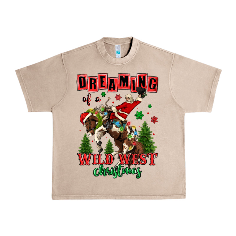 Dreaming Of A Wild West Christmas Cowboy Santa Urban Heavy Tee by MaliasSmallBusiness | Teevron
