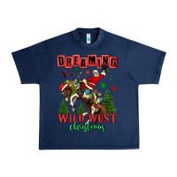 Navy dreaming of a wild west christmas cowboy santa Urban Heavy Tee - MaliasSmallBusiness
