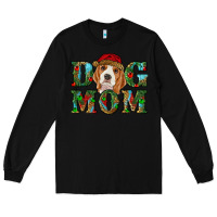 Black Christmas Beagle Dog Mom Long Sleeve Tee - RanaPortraitStore
