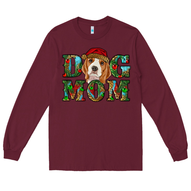 Christmas Beagle Dog Mom Long Sleeve Tee by RanaPortraitStore | Teevron