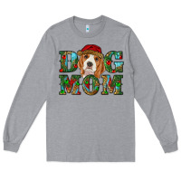 Heather Grey Christmas Beagle Dog Mom Long Sleeve Tee - RanaPortraitStore