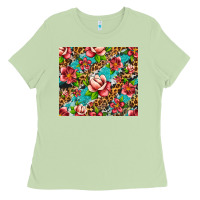 Matcha tropical flowers Ladies Tee - Artiststas
