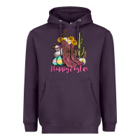 Plum Happy Easter western Easter Day Heavyweight Hoodie - CowGirlArtShop