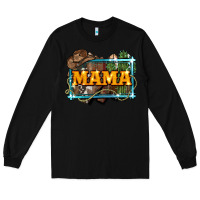 Black mama cowboy western font cactuslove mom Long Sleeve Tee - LillyAllenDesigns