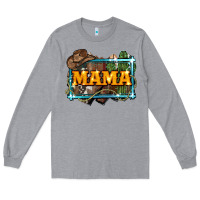 Heather Grey mama cowboy western font cactuslove mom Long Sleeve Tee - LillyAllenDesigns