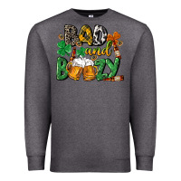 Charcoal Heather Bad and boozy St. Patrick's Day Premium Sweatshirt - CowGirlArtShop