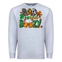 Heather Grey Bad and boozy St. Patrick's Day Premium Sweatshirt - CowGirlArtShop