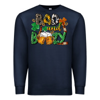 Navy Bad and boozy St. Patrick's Day Premium Sweatshirt - CowGirlArtShop