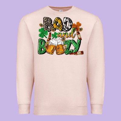 Bad And Boozy St. Patrick's Day Premium Sweatshirt Designed By Cowgirlartshop