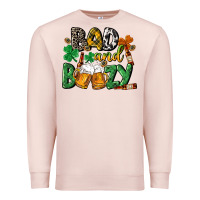 Pale Pink Bad and boozy St. Patrick's Day Premium Sweatshirt - CowGirlArtShop