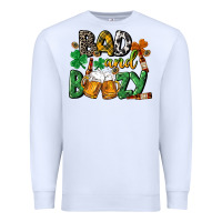 White Bad and boozy St. Patrick's Day Premium Sweatshirt - CowGirlArtShop