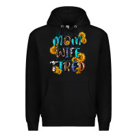 Black Super mom super wife super tired Premium Hoodie - CowGirlArtShop
