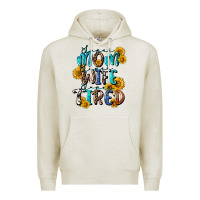 Oatmeal Heather Super mom super wife super tired Premium Hoodie - CowGirlArtShop