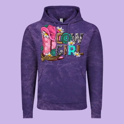 Western Cowgirl Vintage Hoodie Designed By Nancycooperartshop
