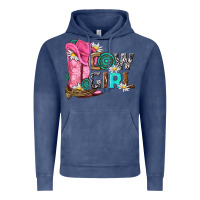 Vintage Denim western cowgirl Vintage Hoodie - NancyCooperArtShop
